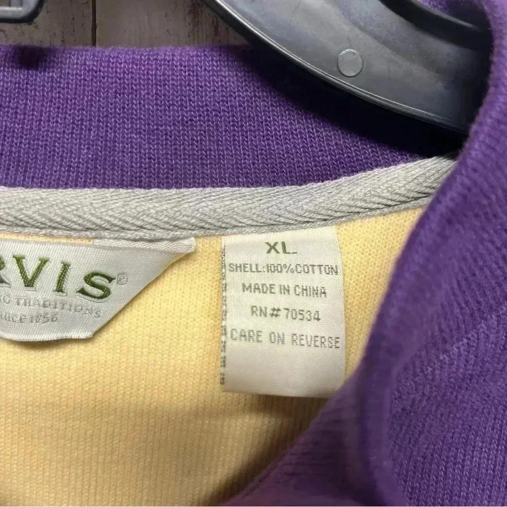 Orvis Sweater Mens XL Soft Purple 1/4 Zip Pima Cotton Pullover Knit Outdoor - Picture 3 of 6